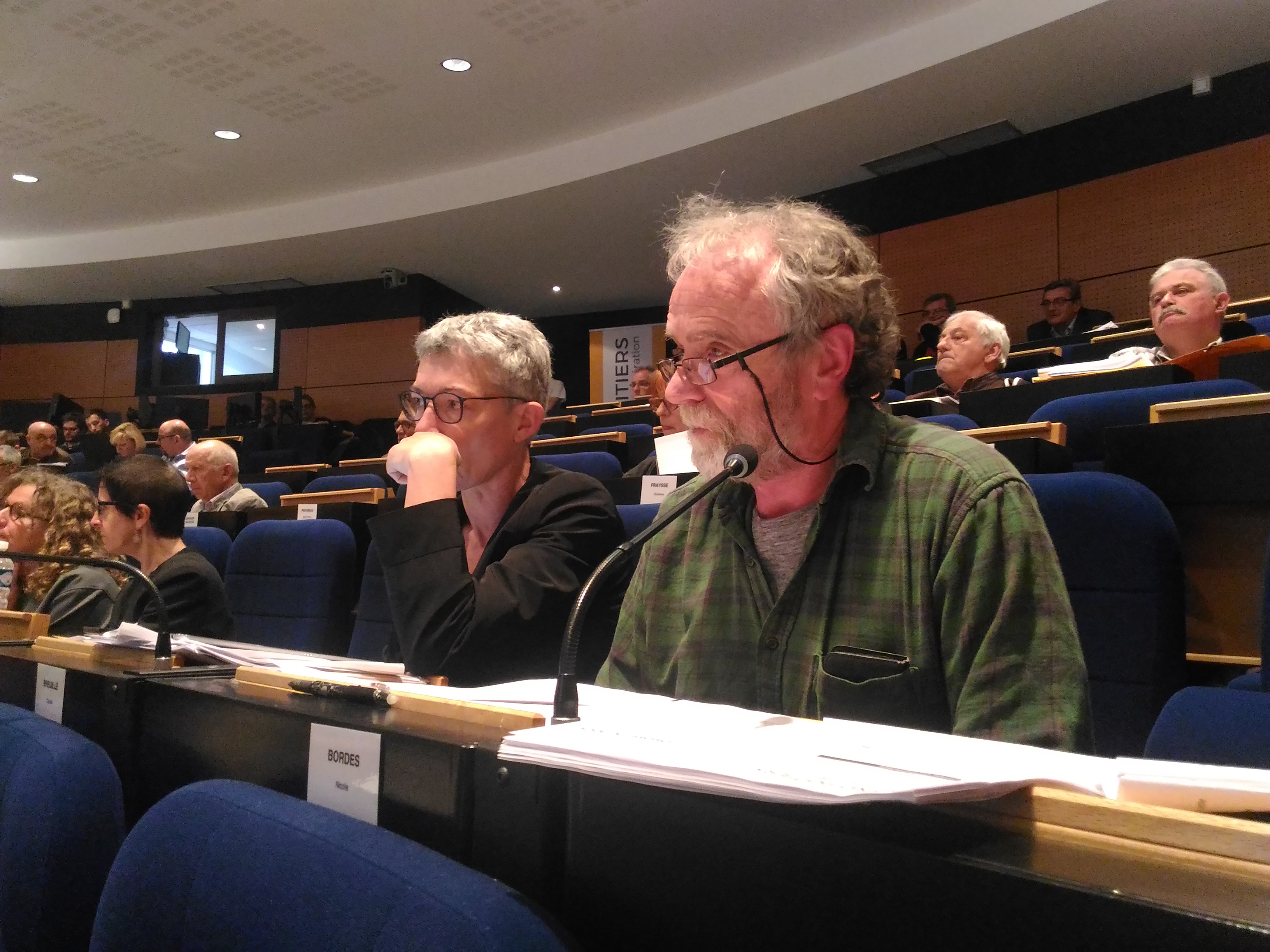 Christiane Fraysse et Jacques Arfeuillère au conseil Grand Poitiers du 31.03.2017